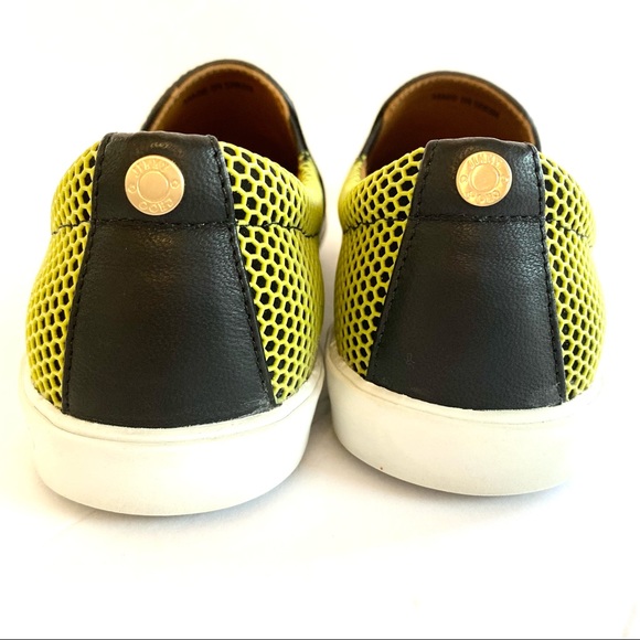 Jimmy Choo slip on shoes demi honeycomb skate sneakers acid yellow neon - Picture 5 of 8